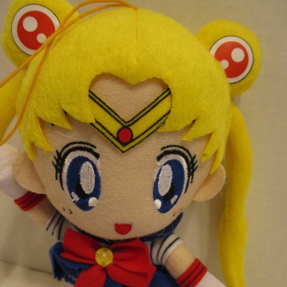 Anime Sailor Moon Small Yellow Red Blue White Graphic Plush Figure - Picture 5 of 8